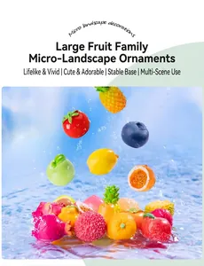 Figuras de frutas de resina en miniatura micro paisaje manualidades DIY accesorios de casa