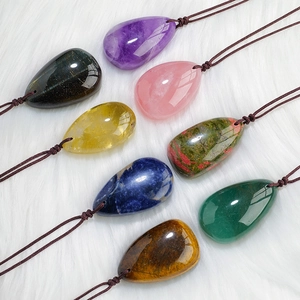 Natural Crystal Gemstone Teardrop Hexagram Pendant Necklace Handcrafted Tree Of Life Wire Wrapped Healing Jewelry Women