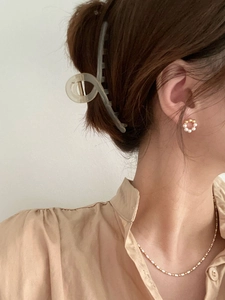 Elegant 925 silver pearl stud earrings in gold finish featuring a classic circular design