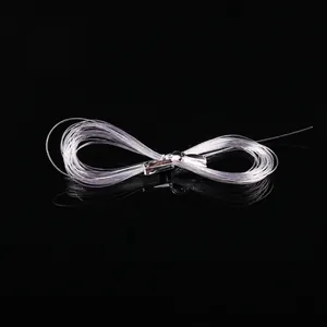 Transparent elastic cord for DIY jewelry making with polished silver metal fastener