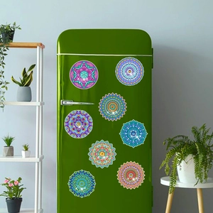 DIY Diamond Painting Stickers Kit Mandala Floral Pattern Resin Rhinestones Decorative Fridge Decals Hand-Applied Art