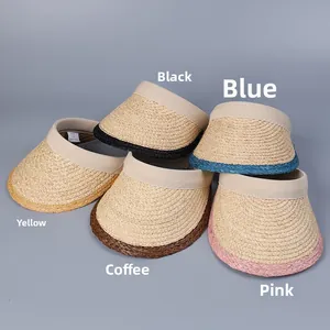 Viseras de paja Lafia para mujer en cinco colores con ala ancha para protección solar