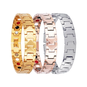 Titanstahl Magnettherapie Armband Negative Ionen Gesundheit Energie Schmuck Für Herren Und Damen Mode Gliederkette
