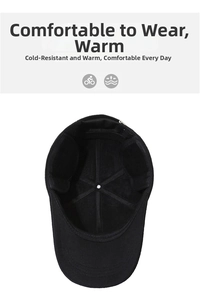 Detailed view of the thick fleece lining and ear protection on this winter baseball cap