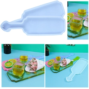 Paddel Tablett Silikonform Lebensmittelqualität Harzguss Epoxid DIY Untersetzer Spiegeloberfläche Wiederverwendbar
