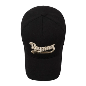 Classic black baseball cap with 3D embroidery on pineapple fabric, outdoor sun hat