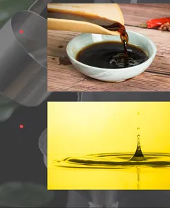 Detailed close-up of 304 stainless steel funnel showing vinegar and oil pouring process