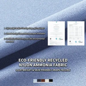 Eco-friendly recycled quick-dry yoga set with GRS certified fabric and breathable texture