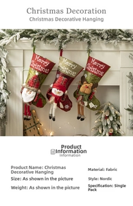 Classic Christmas stockings with Santa and snowman hanging on a cozy festive mantelpiece