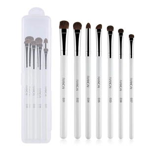 Detail von 7-teiligem Rosshaar-Augen-Makeup-Pinselset mit mattierter Aufbewahrungsbox