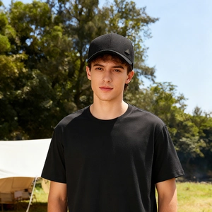 Winter thermal baseball cap with ear protection for men in black outdoor camping style