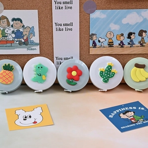 Mini retractable soft measuring tape with cute cartoon patterns in nordic style