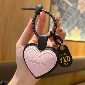 Leather Heart Star Smile Face Keychain Pendant Bag Accessory For Women Girls Student Cute Gift Fashion