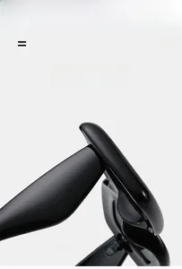 Detail of high-gloss black sunglass frames showing lightweight and super elastic material