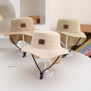 Kids Sun Protection Bucket Hat Neck Flap Quick Dry Breathable Mesh Outdoor Fisherman Cap For Toddler Girls Boys