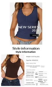 Detail eines gerippten Y2K-Tops aus 85 % Polyester mit verspieltem Saum für Damen
