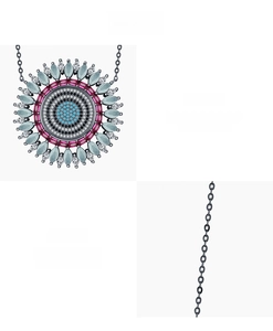 Detail of S925 sterling silver evil eye pendant with blue zircons and pink gemstones