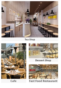 Waterproof canvas apron suitable for bubble tea shops, bakeries, cafes, and restaurants