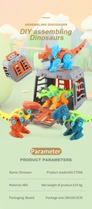 Specifiche dettagliate del set di dinosauri fai-da-te realizzato in materiale ABS di qualità