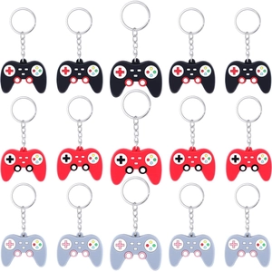 Mini Game Controller Keychain PVC Soft Rubber Gamepad Keyring Retro Gamer Gift Bag Pendant