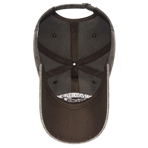 Unisex vintage washed cotton baseball cap with adjustable metal buckle and distressed finish