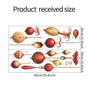 Christmas wall decal product size specification showing 90x60cm dimensions for festive decor