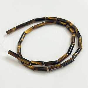 Polished natural yellow tiger eye cylindrical tube beads for DIY bracelet and necklace