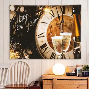 Arazzo Da Parete Panno Appeso Decorativo Poliestere Natale Capodanno Sfondo Per Camera Da Letto Dormitorio Arredo HD