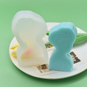 Siliconen mal met godin silhouet voor DIY geurkaarsen en gipsen decoraties maken