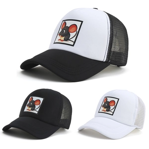 Unisex Cartoon Muis Bedrukte Mesh Trucker Pet Ademend Verstelbaar Snapback Honkbalpet Outdoor Zonnescherm Vis Hoed