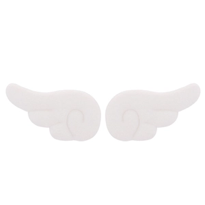 White plush fabric angel wings accessory for DIY clothing and hair decoration