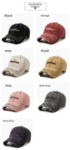 Verschiedene Farben von Distressed-Baseballkappen mit Pinecrest-Stickerei
