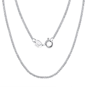 Chaîne Chopin en argent sterling S925 avec gravure italienne et fermoir à ressort classique