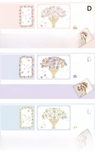 Detail of 3D pop-up flower cards featuring hydrangea and daisy with matching stickers