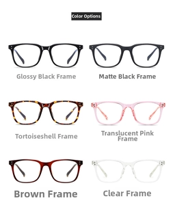 Selection of retro TR90 oversized eyeglass frames in six different stylish colors