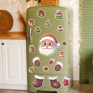 Set de magnets de Noël Père Noël DIY avec boîtes cadeaux et autocollants de décoration