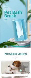 Close-up of a light blue double-sided pet flea comb for grooming and cleaning hair
