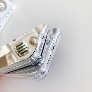 Clear acrylic shockproof case for iPhone with air-cushion corners and precise cutouts