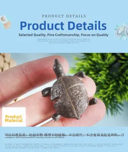 Macro detail of miniature turtle model made of durable PVC for DIY terrarium kits