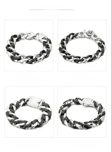 Guide des tailles pour bracelets gourmettes en acier pour hommes avec dimensions