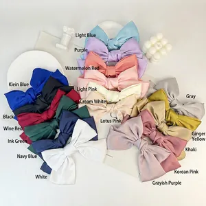 Oversized Satin Bow Hair Clip And Headband French Style Satin Like Fabric Elegant Large Bowknot Accessories For Women