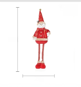 Detailed comparison of retractable snowman doll showing heights from 34cm to 120cm