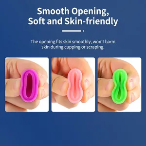 Soft silicone cupping therapy set for children featuring smooth edges and high flexibility