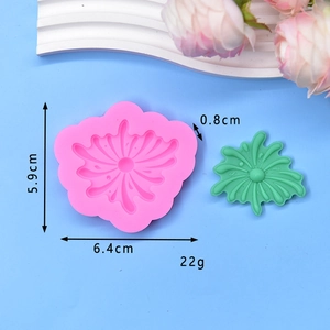 Moule fleur en silicone rose pour pâtisserie et gâteaux DIY avec dimensions incluses