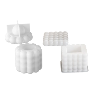 Ensemble de moules en silicone pour pots à bougies et boîtes de rangement à bulles