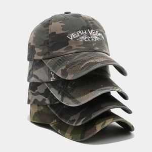 Cappello Da Baseball Camouflage Cotone Lavato Ricamo Lettere Sport All'aperto Regolabile Cappello Sole Casual