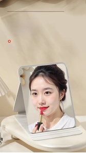 Foldable desktop makeup mirror with high-definition reflection for daily vanity use