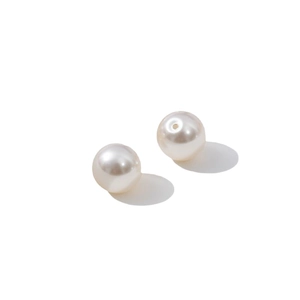 Premium cream white 2-14mm glass pearls with through holes for DIY jewelry making