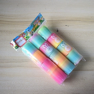 Easter rainbow spring toy set with bunny print and gradient colors for kids