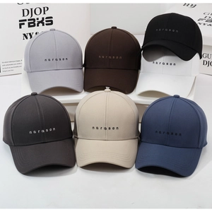 Multiple colors of narason cotton baseball caps in a professional tiered arrangement